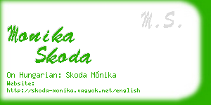 monika skoda business card